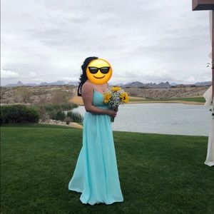 Tiffany blue long dress